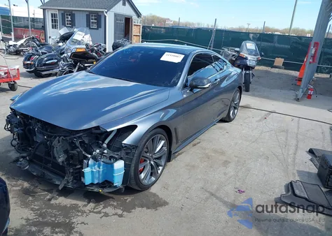 2021 Infiniti Q60 Red Sport 400 Awd from USA, damaged, VIN JN1FV7LLXMM560314
